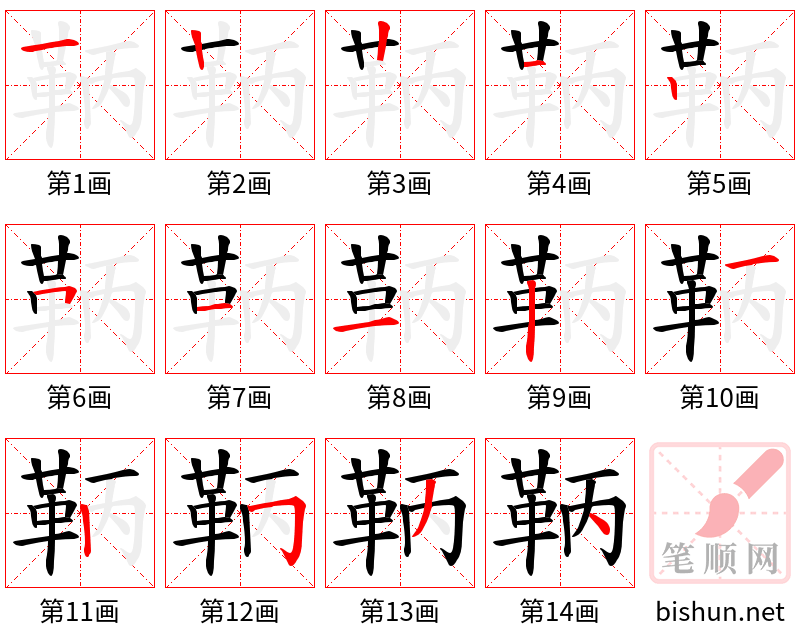 鞆 笔顺规范