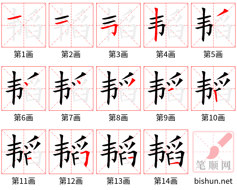 韬 笔顺规范