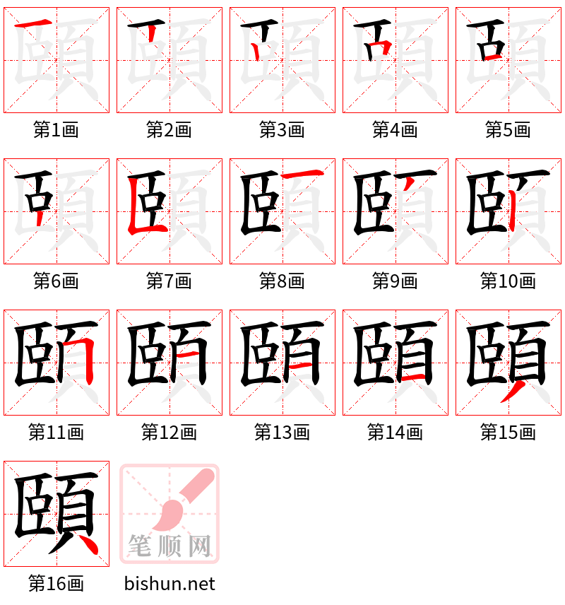 頤 笔顺规范