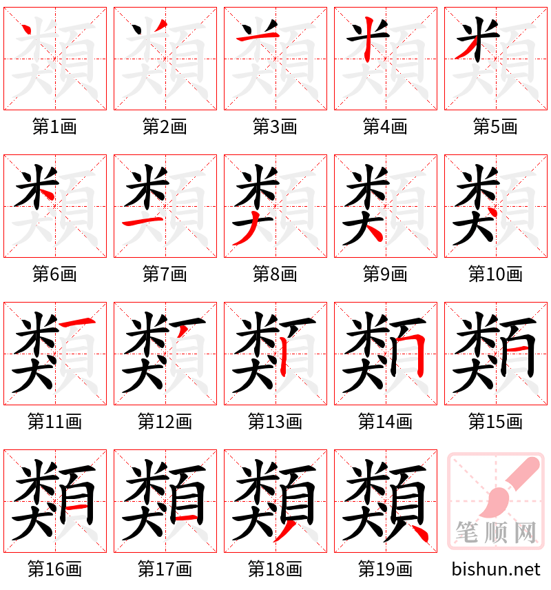 類 笔顺规范