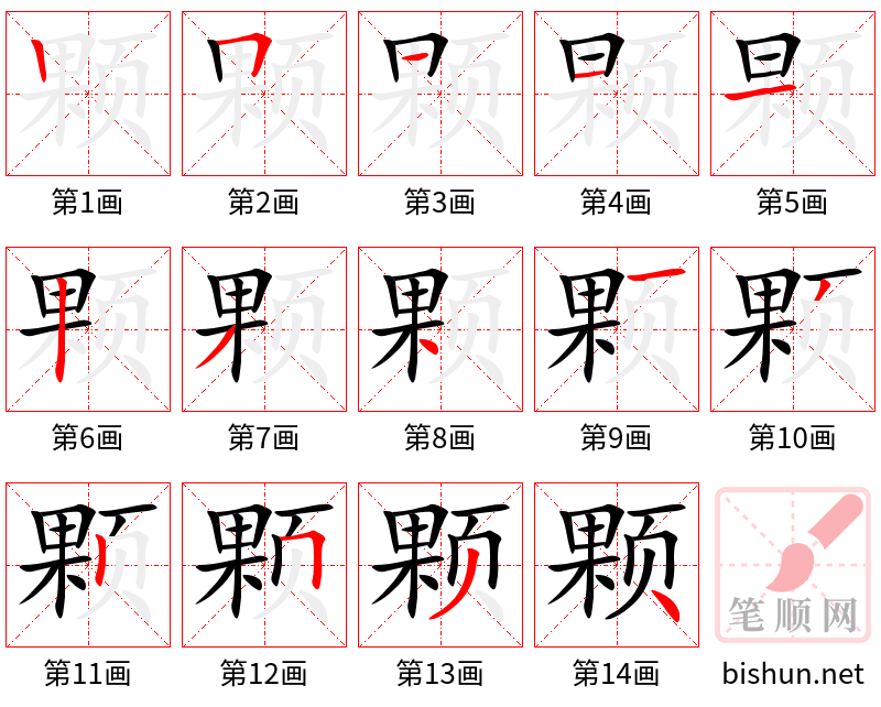 颗 笔顺规范