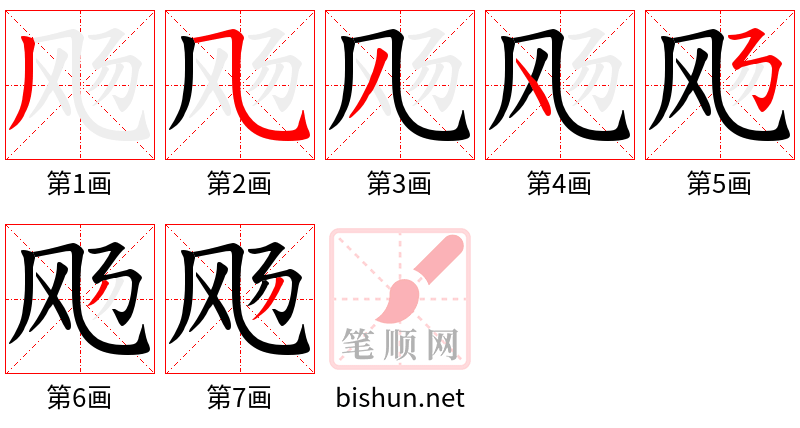 飏 笔顺规范