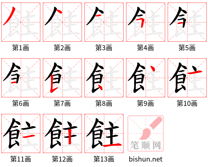 飳 笔顺规范