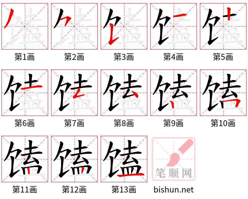 馌 笔顺规范