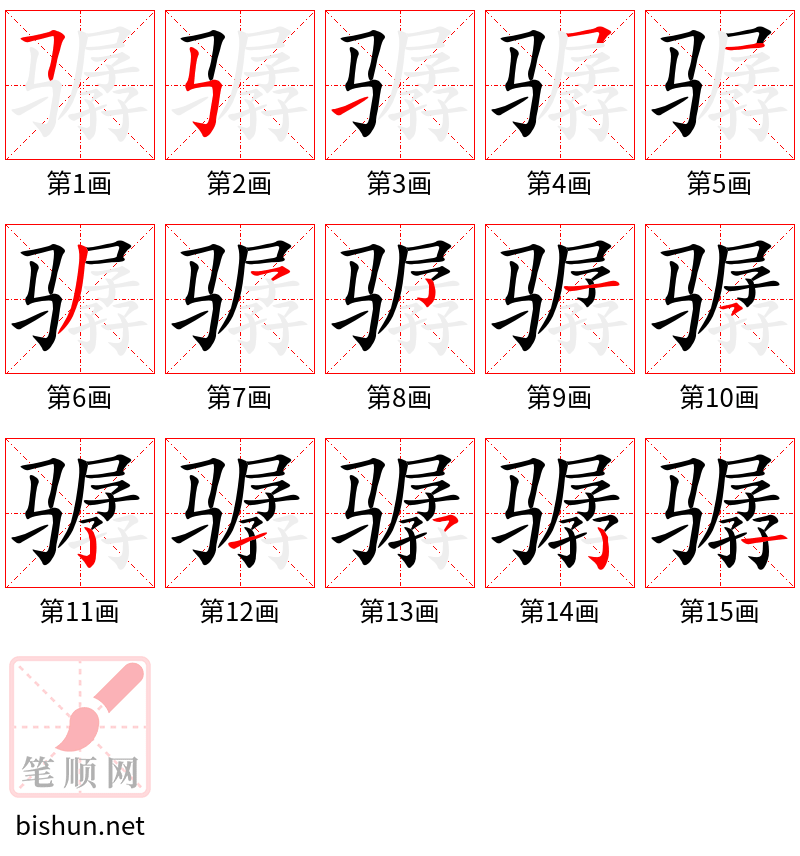 骣 笔顺规范