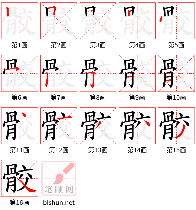 骹 笔顺规范