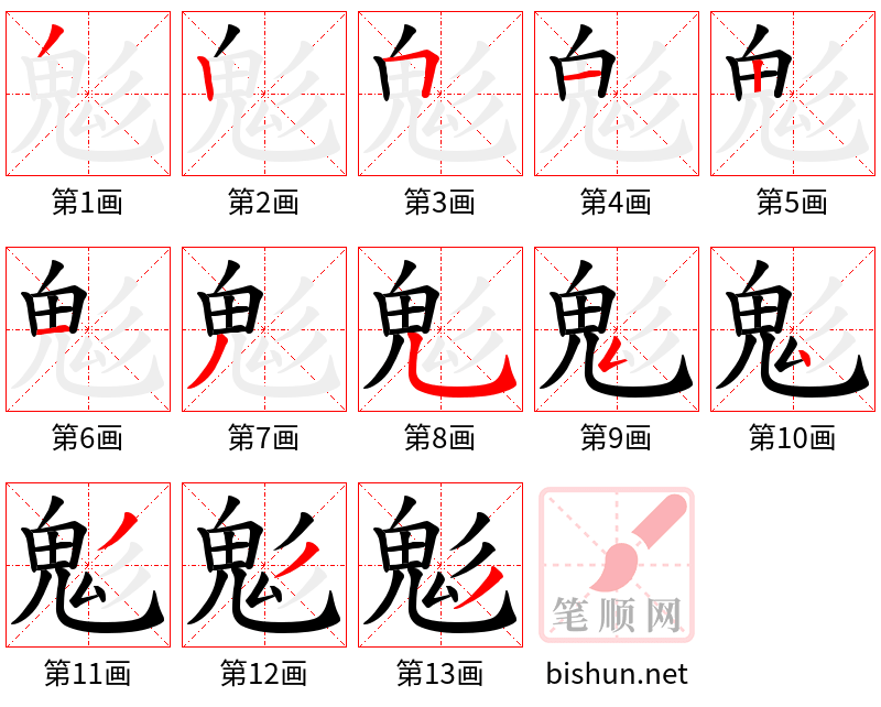 鬽 笔顺规范