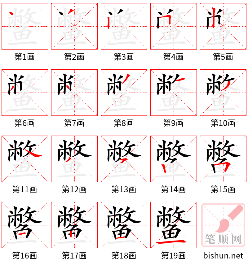 鳖 笔顺规范