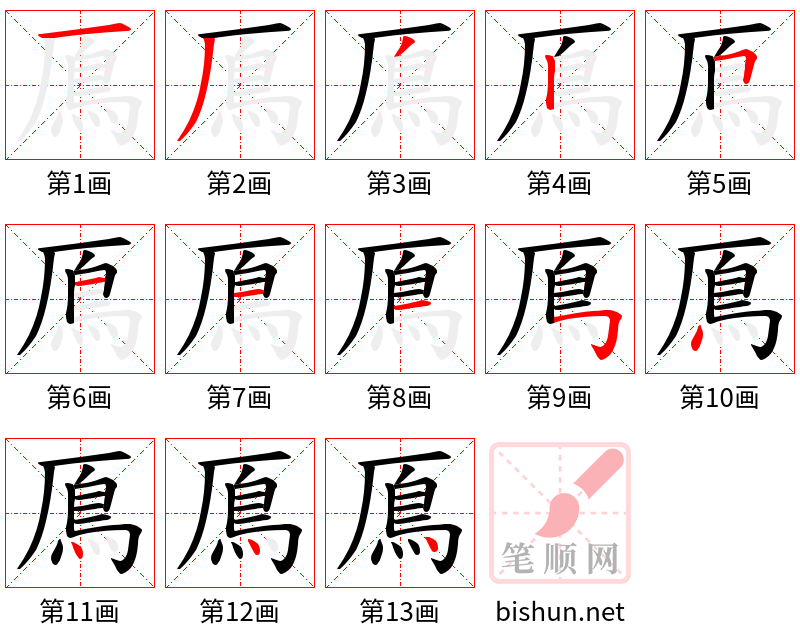 鳫 笔顺规范