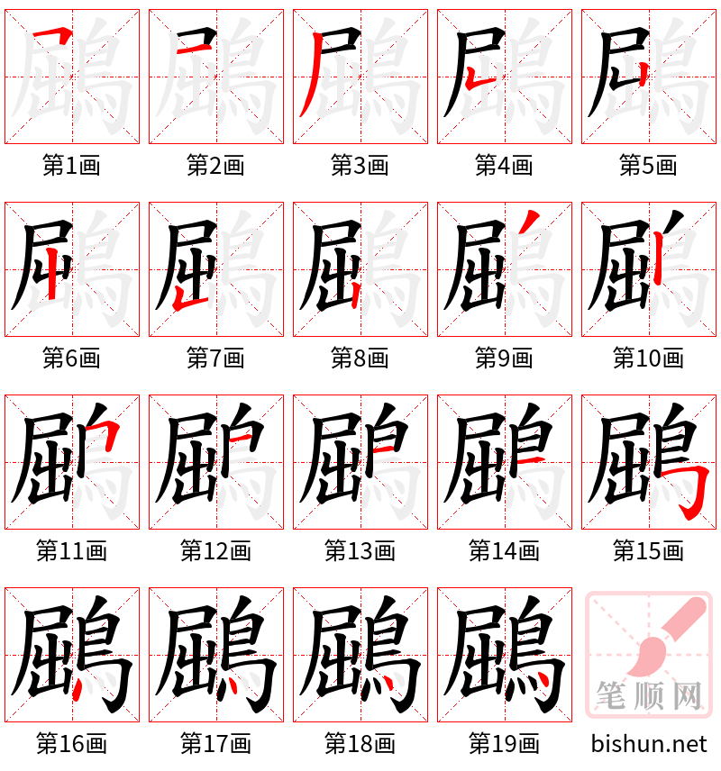 鶌 笔顺规范