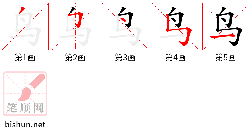 鸟 笔顺规范